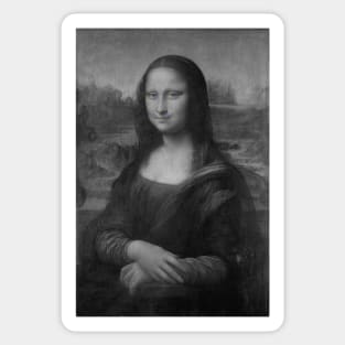 Monna Lisa Changes Expression Interactive Yellow&Blue Filter T-Shirt By Red&Blue Sticker